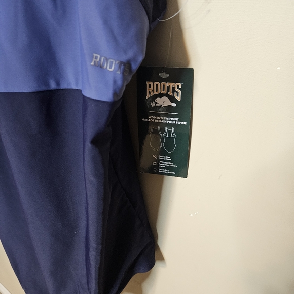 New With Tags Roots One Piece Blue Swimsuit Plus Size 18 - Picture 4 of 7